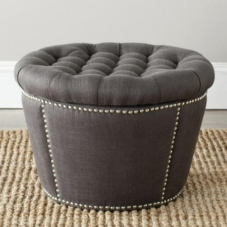 velvet storage ottoman large round safavieh vanessa charcoal grey velvet storage ottoman walmartcom velvet storage ottoman large round safavieh vanessa charcoal grey velvet storage ottoman walmartcom